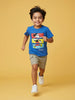 Nautinati Boys' 100% Cotton Crew Neck Disney Mickey Mouse Placement Print T-shirt