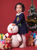 Nautinati Baby Girls Santa Christmas Sweatshirt Dress with Peter Pan Collar