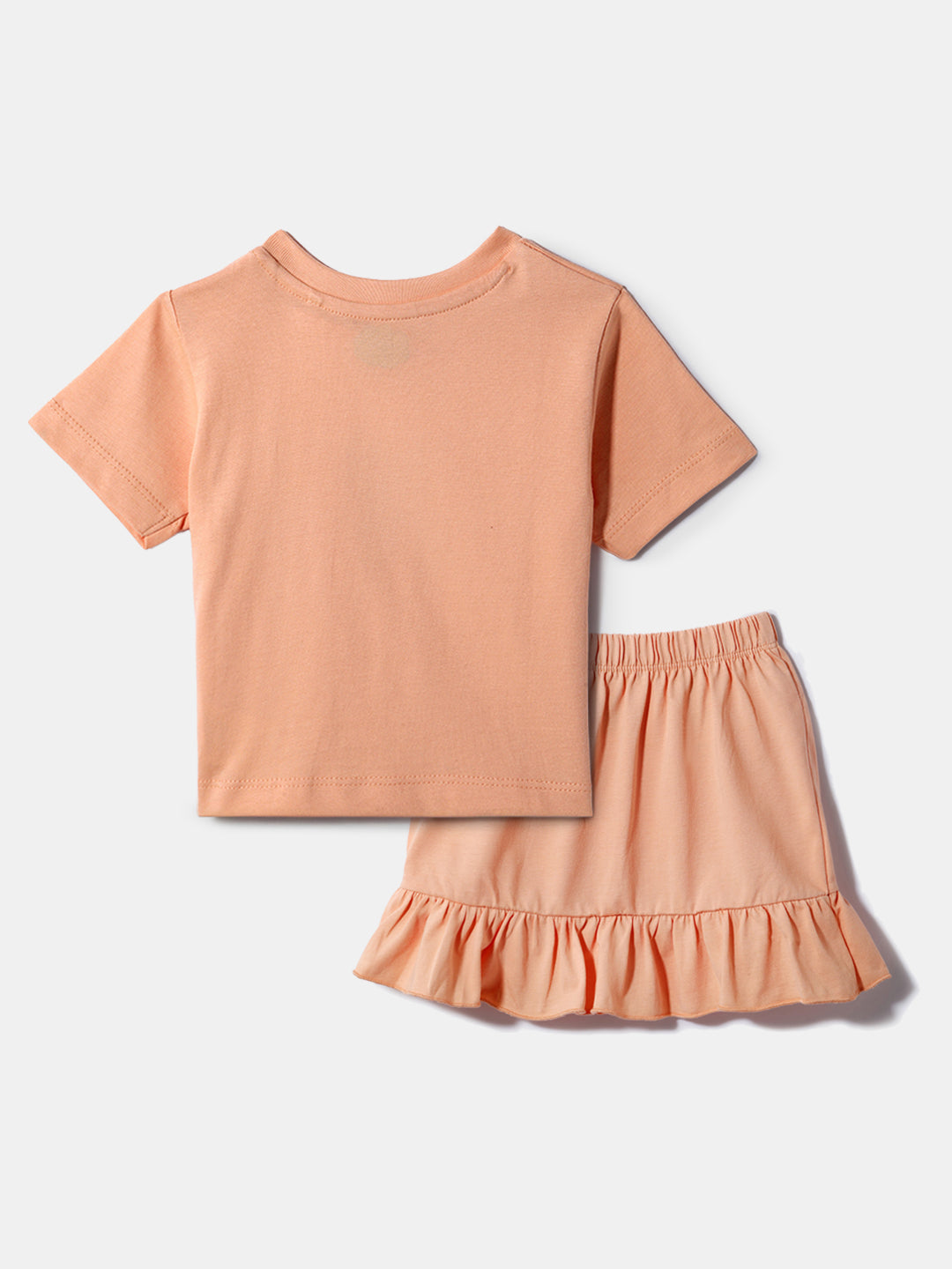 Nautinati Girls' Cotton Bow Embroidered Top and Skirt Set | Age 0 - 2 Years