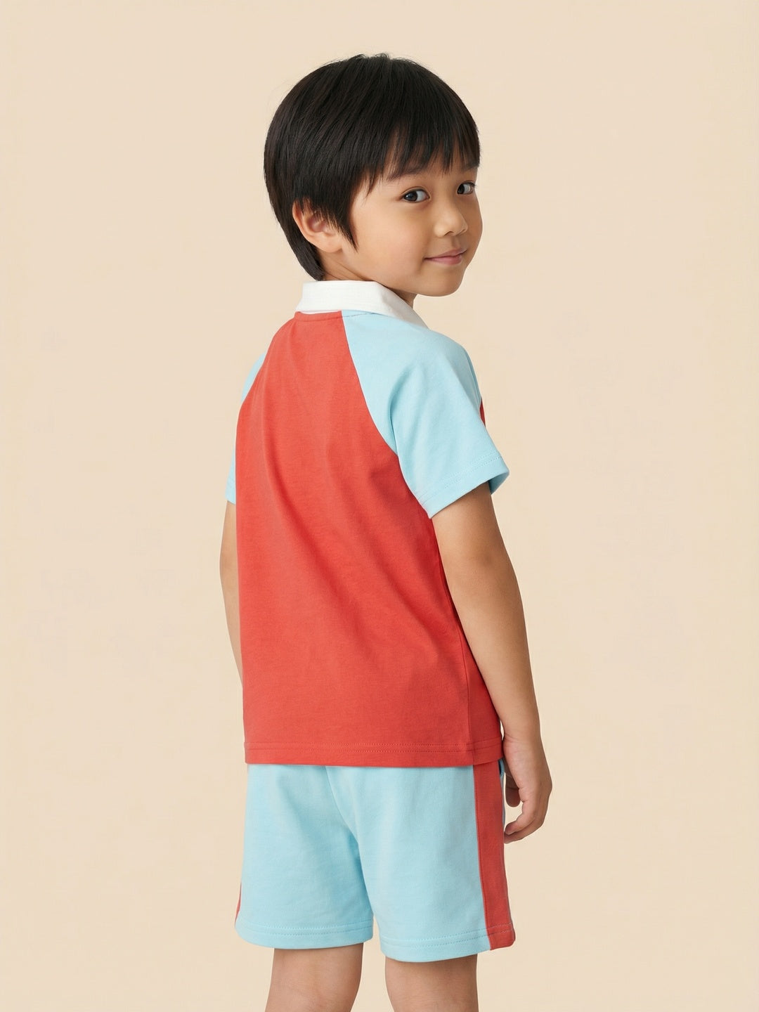 Nautinati Boys Racing Car Print Regular Fit Cotton T-shirt and Shorts Clothing Set