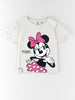 Nautinati Pack of 2 White Minnie Mouse and Daisy Print T-shirts for Girls