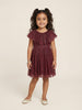 Nautinati Girls' Fit & Flare Holographic Foil Printed Mesh Party Dress