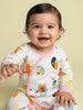 Nautinati Baby Girls' Cotton All-over Animal Printed Sleepsuit with Snap Buttons