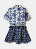 Nautinati Girls' Cotton Festive Printed Dress with Jacket | Age 2 - 10 Years