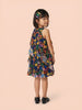 Nautinati Girls' Georgette All-over Floral Print A-line Ruffle Dress