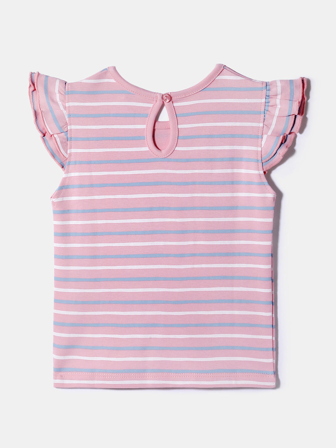 Nautinati Girls' 100% Cotton Printed Tops | Pack of 2 | Age 0 - 2 Years