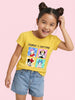 Nautinati Girls' 100% Cotton Crew Neck Disney Minnie Mouse & Friends Printed T-shirt