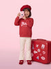 Nautinati Girls Oversized Varsity Puff Printed Sweatshirt and Flared Leggings Set