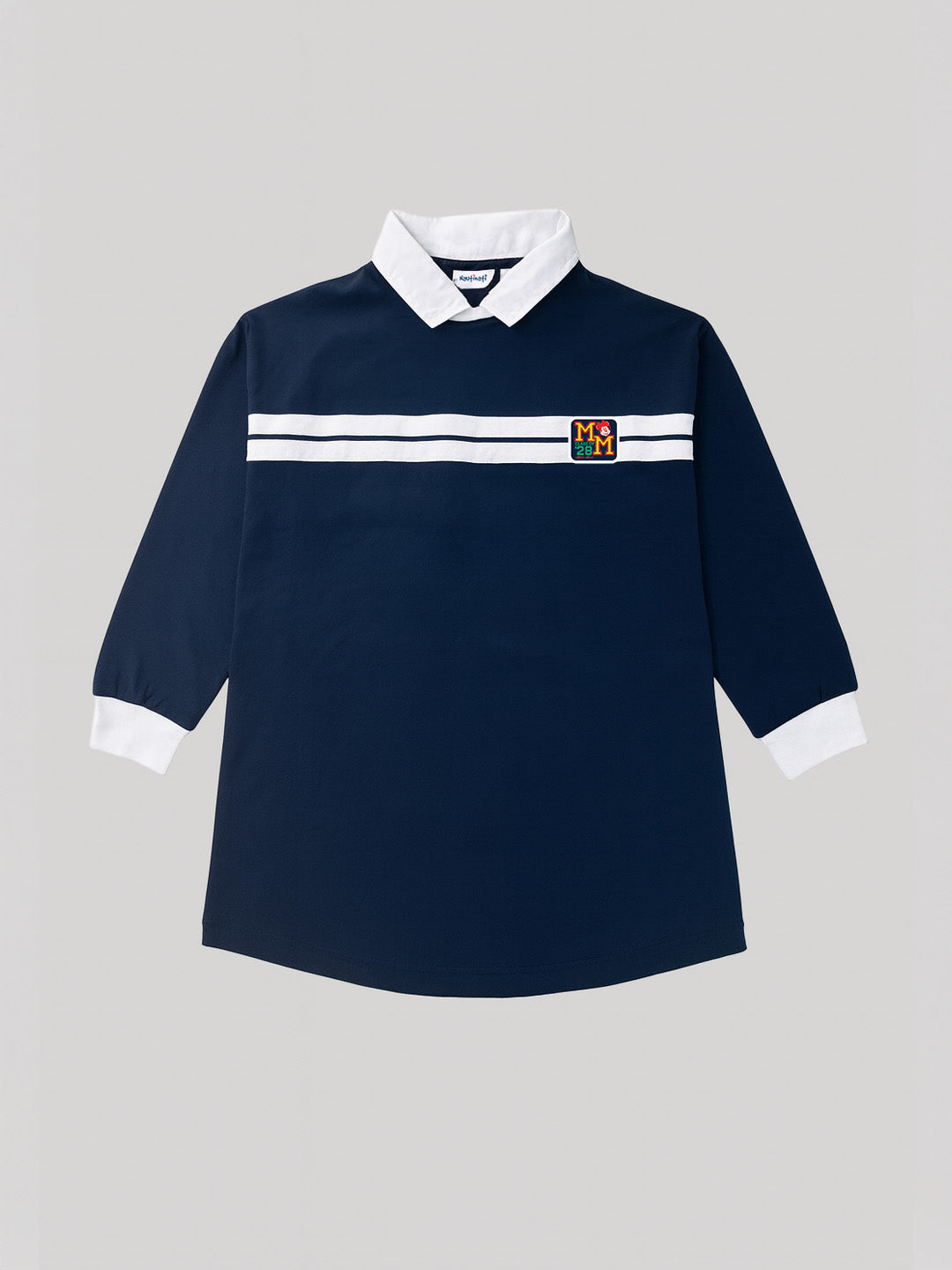 Nautinati Navy Blue Minnie Mouse Sweatshirt Dress for Girls