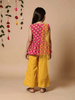 Nautinati Pink & Yellow Festive Ethnic Set for Girls – Cotton Comfort & Style