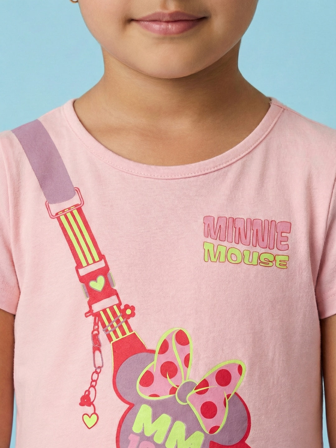 Nautinati Boys Mickey Mouse Printed Regular Fit Round Neck T-shirt and Shorts Co-ord Set