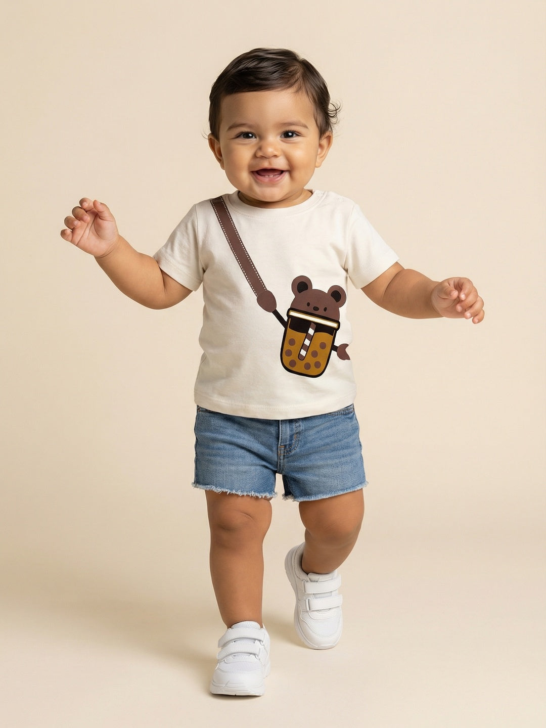 Nautinati Baby Boys' 100% Cotton Pack of 2 Printed Round Neck T-shirts