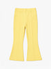 Nautinati Lemon Yellow Cotton Lycra Rib Fitted & Flared Leggings For Girls