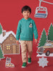 Nautinati Boys Disney Christmas Mickey Mouse Puff Printed Oversized Hooded Sweatshirt