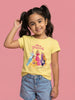 Nautinati Girls' 100% Cotton Crew Neck Disney Princesses Placement Print T-shirt