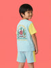 Nautinati Boys Colourblocked Graphic Printed Oversized T-shirt and Shorts Co-ord Set