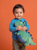 Nautinati Baby Boys Relaxed Fit Dino Jacquard Knit Full Sleeves Sweater