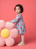 Nautinati Baby Girls Floral Knit A-Line Round Neck Frock