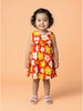 Nautinati Baby Girls' 100% Cotton All-over Floral Print Frilled A-line Dress
