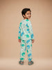 Nautinati Boys Pure Cotton Dinosaur Printed T-shirt with Joggers Night Suit