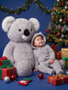 Nautinati Baby Boys Regular Fit Hooded Koala Fur Sleepsuit with Front Zip