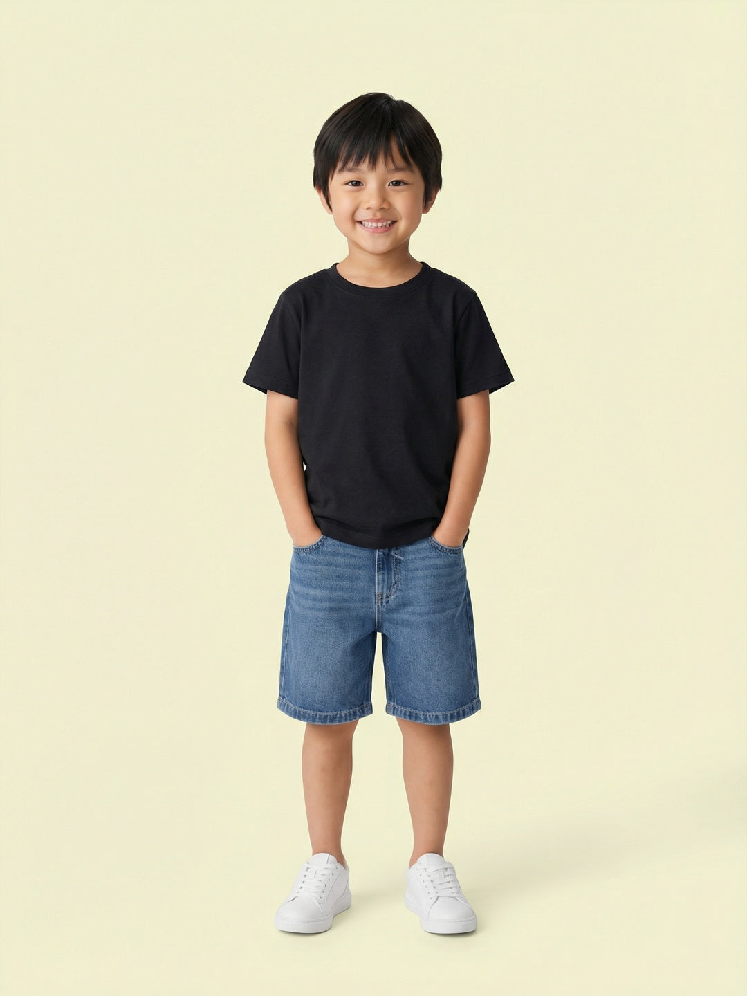 Nautinati Boys' 100% Cotton Pack of 3 Solid Essentials Crew Neck T-shirts