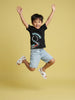 Nautinati Boys' 100% Cotton Pack of 3 Racing Graphic & All-over Print Crew Neck T-shirts