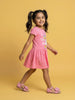 Nautinati Girls' 100% Cotton Disney Daisy Duck Floral Placement Print A-line Dress