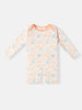 Nautinati Infants Pack of 2 Soft Cotton Printed Rompers With Snap Buttons