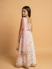 Nautinati Girls' Cotton Blend Woven Festive Floral Print Lehenga & Choli Set