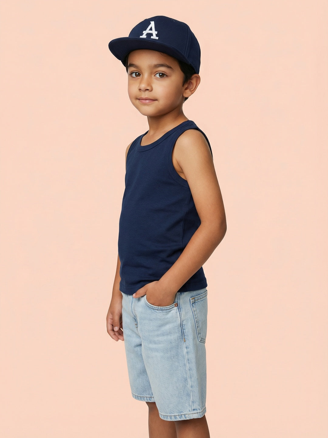 Nautinati Boys' 100% Cotton Pack of 2 Solid Essentials Vests