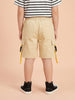 Nautinati Boys’ 100% Cotton Solid Cargo Shorts with Functional Strap & Buckle Details