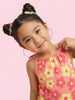 Nautinati Girls' 100% Cotton All-over Floral Print A-line Dress