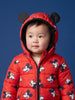 Nautinati Baby Boys Disney Mickey Mouse Hooded Printed Puffer Jacket with Front Zip