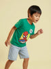 Nautinati Boys' 100% Cotton Crew Neck Marvel Spiderman Placement Print T-shirt