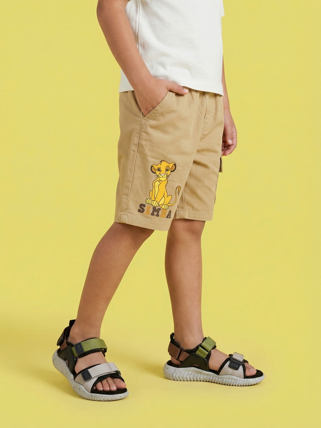 Nautinati Boys’ 100% Cotton Disney Lion King Simba Printed Cargo Shorts