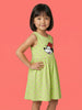 Nautinati Girls' 100% Cotton Disney Minnie Mouse Placement Print & Polka Dot Print Dress