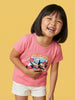 Nautinati Girls' 100% Cotton Crew Neck Disney Minnie Mouse & Mickey Mouse Print T-shirt
