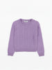Nautinati Lavender Cable-Knit Sweater For Girls