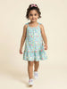 Nautinati  Girls Graphic Printed Relaxed Fit Tie-up Style Sleeveless Dress