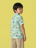 Nautinati Boys' 100% Cotton Cars Graphic Printed Resort Shirt