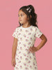 Nautinati Girls' 100% Cotton All-over Unicorn Print T-shirt Dress