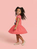Nautinati Girls' 100% Cotton Disney Minnie Mouse Graphic Print Drop Waist A-line Dress