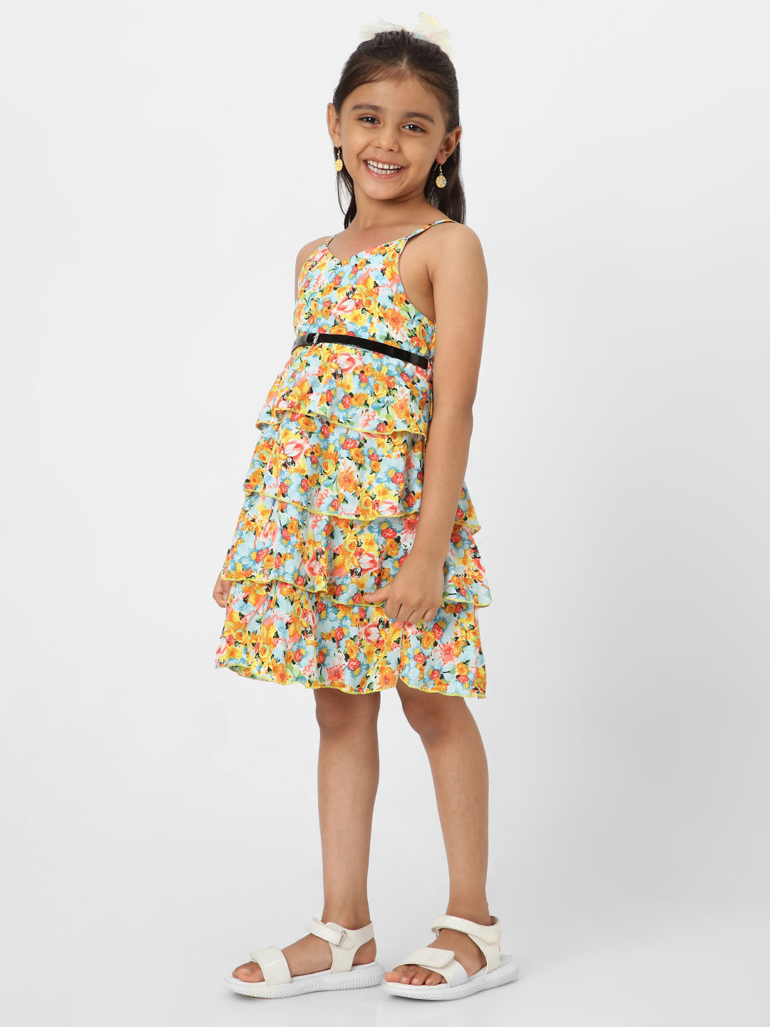 Nautinati Girls' Printed Sleeveless Dress