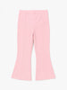 Nautinati Baby Pink Cotton Lycra Rib Fitted & Flared Leggings For Girls
