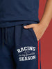 Nautinati Boys' 100% Cotton Racing Graphic Joggers with Contrast Piping