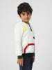 Boys Colourful Hooded Sweatshirt With Placket Detail