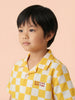 Nautinati Boys Pure Cotton Checkerboard Print Oversized Resort Shirt