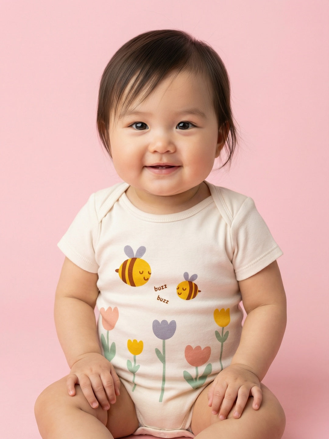 Nautinati Baby Girls' 100% Interlock Cotton Pack of 2 Tropical Print Bodysuits with Cute Frill Details