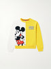 Nautinati Yellow and White Mickey Mouse Print Sweatshirt for Boys